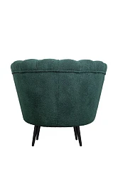 купить Низкое кресло ракушка Pearl зеленый Boucle на черных ножках в Санкт-Петербурге