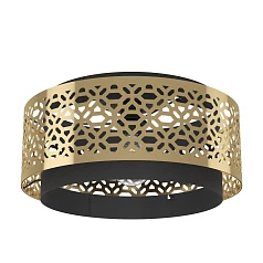 заказать 43979 Потолочный светильник SANDBACH, 1X40W (E27), ?420, сталь, черный, латунь в интернет-магазине в Санкт-Петербурге