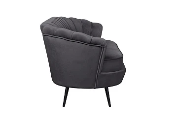 Диван ракушка для гостиниц Pearl Triple Black на черных ножках в Санкт-Петербурге