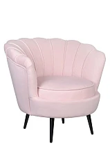 заказать Низкое кресло ракушка Pearl розовый V2 на черных ножках в Санкт-Петербурге