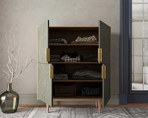 красивые Большой комод с четырьмя дверками "Line" R19/browngrey на заказ в Санкт-Петербурге