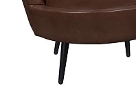 Низкое кресло ракушка Pearl Brown V2 на черных ножках в Санкт-Петербурге