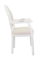 купить стильный Мягкий стул с подлокотниками Volker Arm Beige and White в Санкт-Петербурге