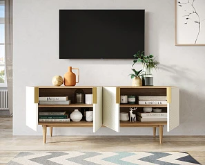 фото Комод под TV с четыремя дверками "Line" LN06/GR1/beige в Санкт-Петербурге