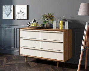 фото Комод "Bruni white" с шестью ящиками арт BR05WH в Санкт-Петербурге