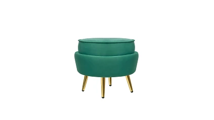 Кресло с пуфом ракушка Pearl Green V2 в Санкт-Петербурге