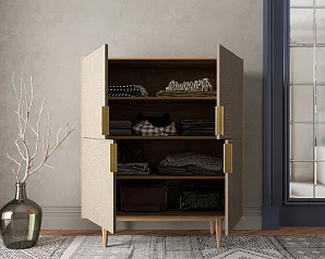 купить стильные Большой комод с четырьмя дверками "Line" R19/beige в Санкт-Петербурге