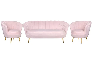 Комплект кресел и дивана ракушка Pearl Triple Pink V2 на заказ в интернет-магазине в Санкт-Петербурге