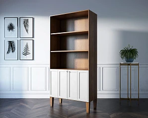 заказать Стеллаж двухстворчатый "Андерсен (Andersen)" арт AN12/2WH в Санкт-Петербурге