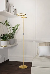 901975 Светодиод торшер с регулировкой цветовой температуры CASTELPOTO 1, 16W 12W(LED LED), 2700-6500K, 1850 1300lm, сталь, латунь состаренный, белый на заказ в Санкт-Петербурге