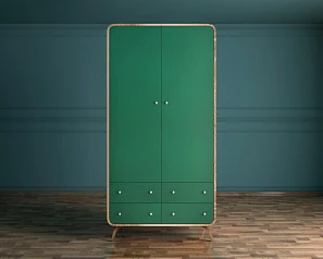 красивый Шкаф в скандинавском стиле "Ellipse" с ящиками арт EL15G на заказ в Санкт-Петербурге
