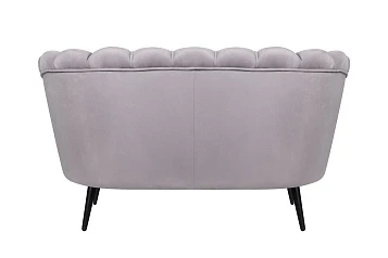 Диван ракушка Pearl Double Grey на черных ножках в интернет-магазине в Санкт-Петербурге