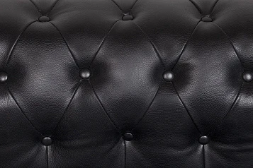 фото Диван из черной кожи Chesterfield Black Leather 2S в Санкт-Петербурге