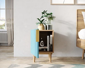 Тумбочка с дверкой "Line" LN08/GR1/blue в интернет-магазине в Санкт-Петербурге