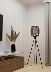 купить красивые 900522 Торшер ROMAZZINA, 1x40W, E27, H1405, ?325, основание: ?630, сталь, черный в интернет-магазине в Санкт-Петербурге