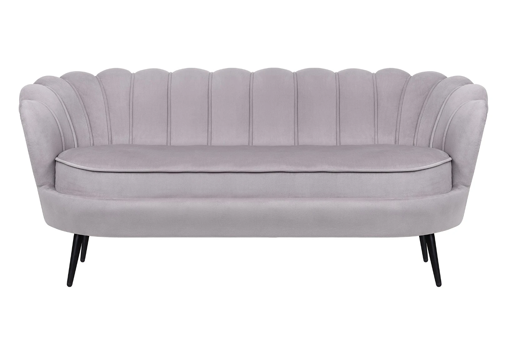 купить Дизайнерский диван для гостиниц Pearl Triple Grey на черных ножках в Санкт-Петербурге