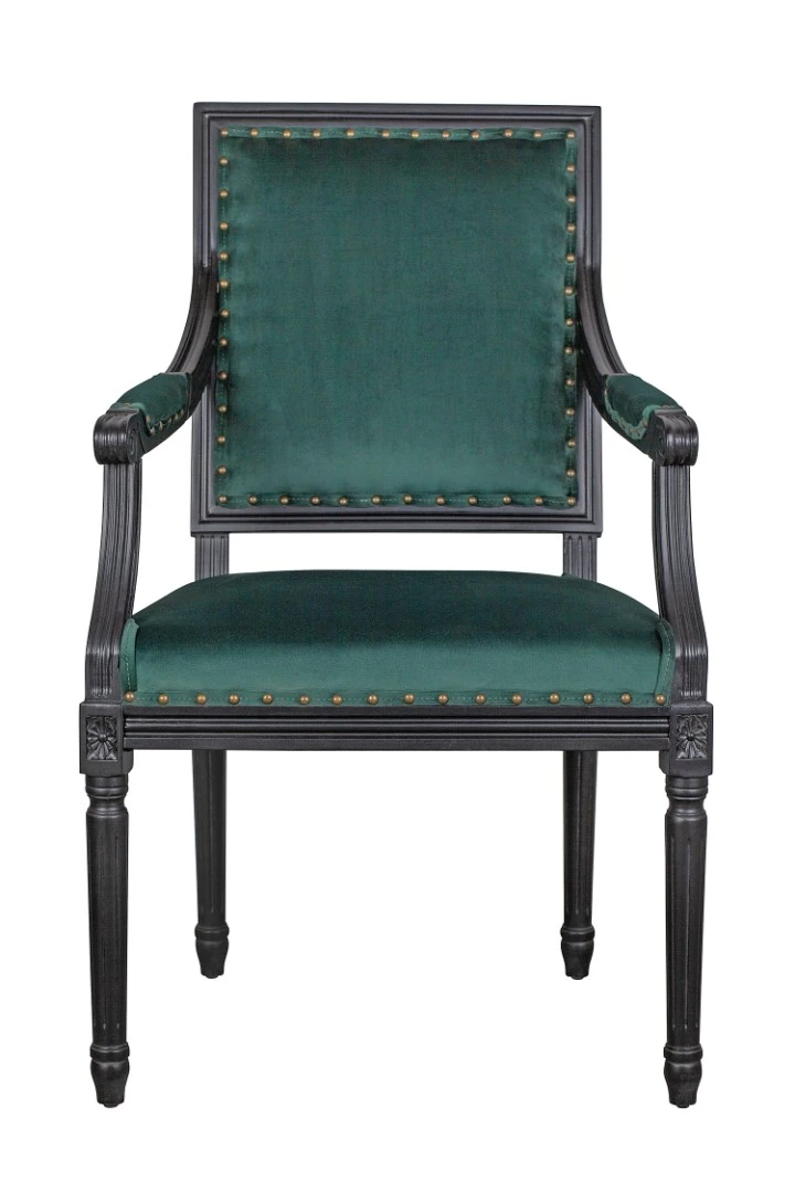 купить красивый Мягкий стул с подлокотниками Runako Green в Санкт-Петербурге