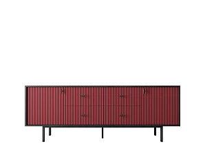 красивый Комод две дверки и четыре ящика "Emerson" арт EM19/red/L в Санкт-Петербурге