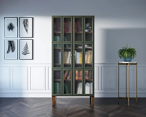 красивый Шкаф двухстворчатый "Andersen" с рифлеными стеклами арт AN12 в Санкт-Петербурге