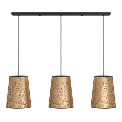 390293 Люстра CASTUERA, 3X25W (E27), L1310, B300, H1500, сталь, черный/бумага декорированная розовыми лепестками, золотой, розовый на заказ в Санкт-Петербурге