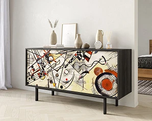 Комод две дверки и три ящика "Emerson" by Kandinsky арт EM08/Print_01 в интернет-магазине в Санкт-Петербурге