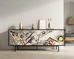 Комод с тремя дверками и тремя ящиками "Emerson" by Kandinsky арт EM07/Print_01 в Санкт-Петербурге