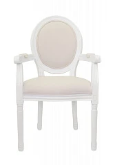 купить стильный Мягкий стул с подлокотниками Volker Arm Beige and White в Санкт-Петербурге