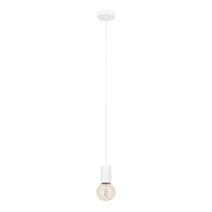 фото 900798 Подвесной светильник (люстра) POZUETA 1, 1X40W (E27), H1100, ?65, сталь, белый в интерьере в Санкт-Петербурге