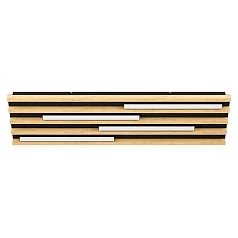 стильные 390428 Настенно-потолочный светильник MARREIRA, 4x9W(LED), 4200lm, L780, B220, H60, сталь, черн/дерево в Санкт-Петербурге