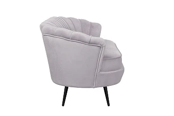 купить Дизайнерский диван для гостиниц Pearl Triple Grey на черных ножках в Санкт-Петербурге