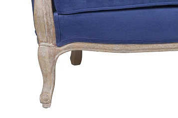 Дизайнерский двухместный диван Darcy 2 ампир синий в интерьере в Санкт-Петербурге