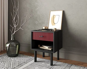заказать стильные Тумбочка с верхним ящиком "Emerson" арт EM11/red/L в Санкт-Петербурге