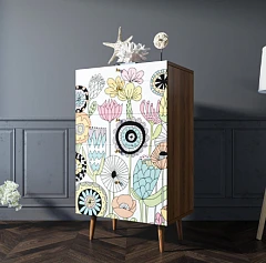 красивый Комод высокий "Berber"  арт BB10/Print_03 в Санкт-Петербурге