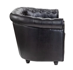 заказать Кожаный диван лофт Karo V2 черный в интернет-магазине в Санкт-Петербурге