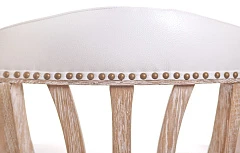 Мягкий стул с подлокотниками Tanner White Leather в Санкт-Петербурге