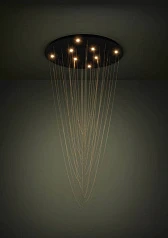 купить красивые 390355 Люстра диммируемая TREPUCO, 8X5,4W (LED), 3000K, 4080lm, ?780, сталь, черный/сталь, латунь в Санкт-Петербурге