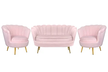 Комплект кресел и дивана ракушка Pearl Double Pink V2 на заказ в интернет-магазине в Санкт-Петербурге