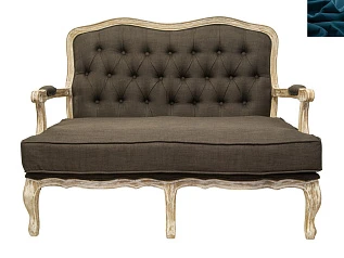 Прямой диван модерн Yareli Brown V2 синий в интерьере в Санкт-Петербурге