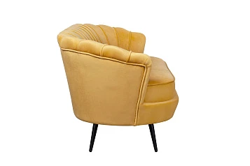 Дизайнерский диван Pearl Triple Yellow на черных ножках в Санкт-Петербурге