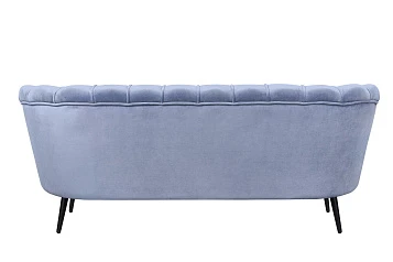 купить Диван ракушка для гостиниц Pearl Triple Blue на черных ножках в Санкт-Петербурге