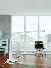 красивые 96434 Светодиодный светильник на прищепке LAROA с сенсор. диммир., 4,5W(LED), L450, H275, пластик, бе на заказ в Санкт-Петербурге