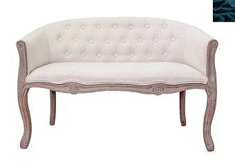 фото Двухместный диван Kandy Double Beige цвет синий в интерьере в Санкт-Петербурге