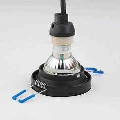 900451 Встраиваемый светильник CAROSSO, 35W (GU10), L93, B93, H25, алюминий, черный / пластик, белый в Санкт-Петербурге