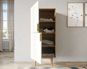 купить стильные Вертикальный комод с двумя дверками "Line" LN05/GR1/beige в интернет-магазине в Санкт-Петербурге
