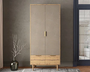 купить красивые Шкаф двухстворчатый  с ящиками "Line" R26/beige в интернет-магазине в Санкт-Петербурге