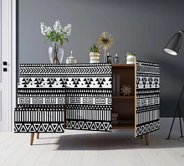 купить красивый Комод "Berber" с двумя дверками и ящиками принт 19 арт BB17/Print_19 в Санкт-Петербурге
