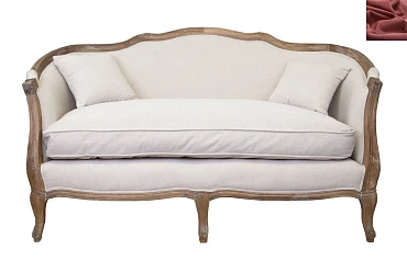 фото Диван ампир Darcy 2 цвет красный в интерьере в Санкт-Петербурге