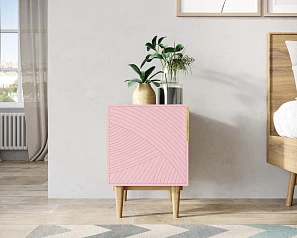 стильные Тумбочка с дверкой "Line" LN08/GR1/pink в Санкт-Петербурге
