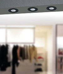 купить 33997 Встраиваемый светильник диммируемый SALICETO, 6W (LED), 4000K, 500lm, ?88, алюминий, черный в Санкт-Петербурге