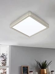 99253 Светодиодный накладной светильник FUEVA 5, 17W (LED), 210х210, H28, 2100lm, 4000K, сталь, нике на заказ в Санкт-Петербурге